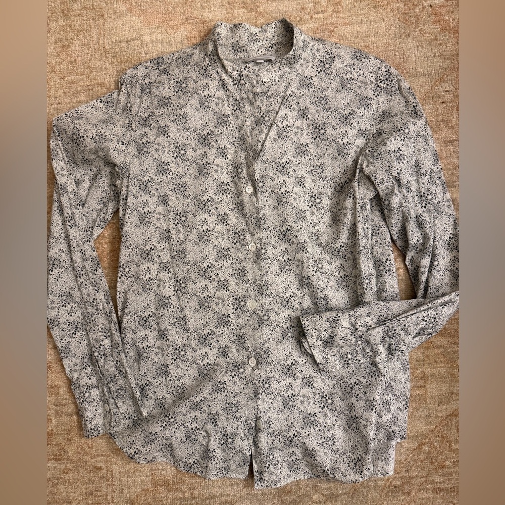 Agnes B. Floral Button-Down Blouse